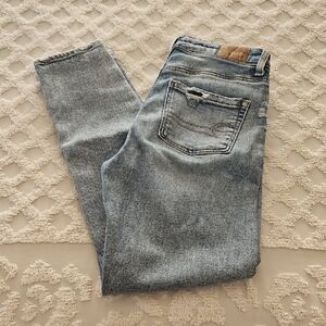 American Eagle Light Wash Mom Denim Jeans Sz 00